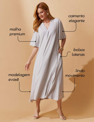 Vestido Vicenza Geralda Gelo