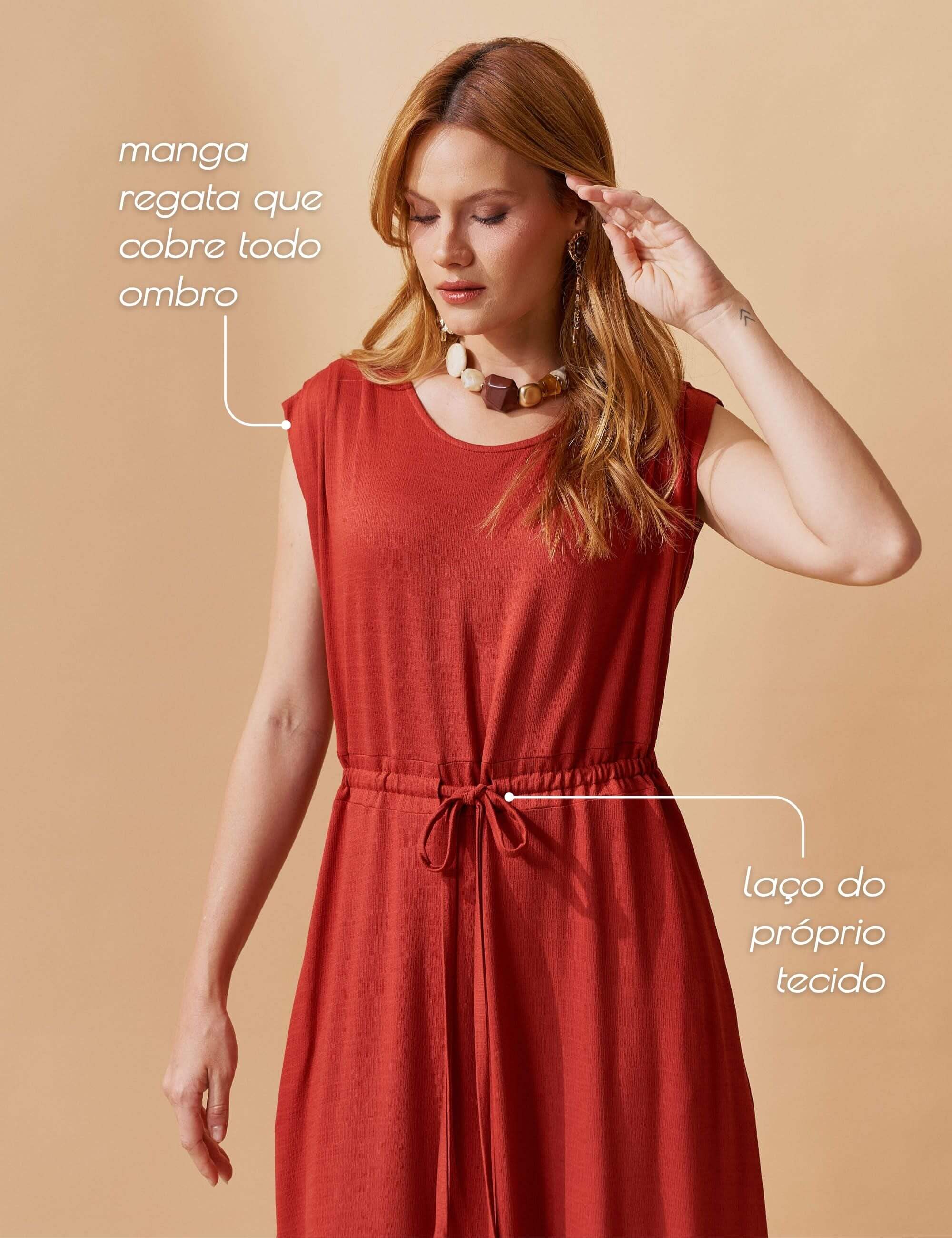 Vestido Vicenza Gione Marrom Galápagos