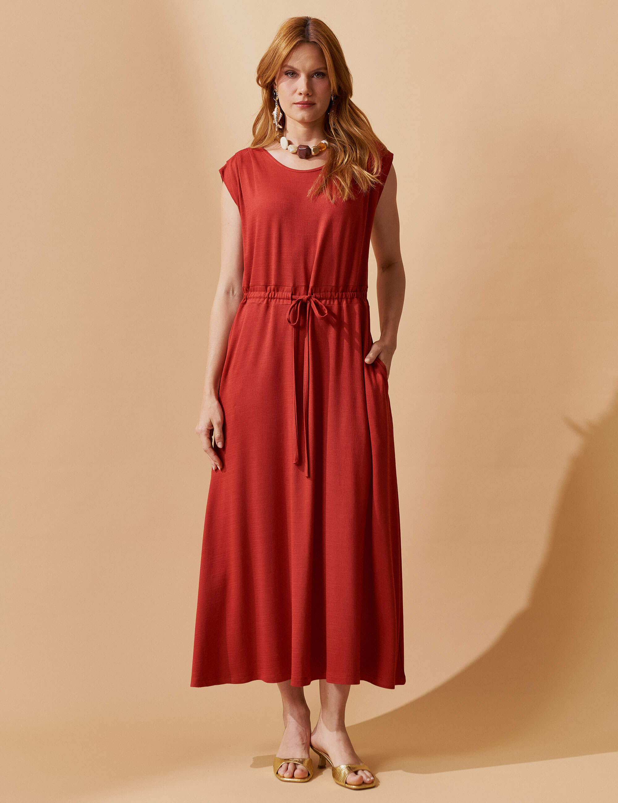 Vestido Vicenza Gione Marrom Galápagos