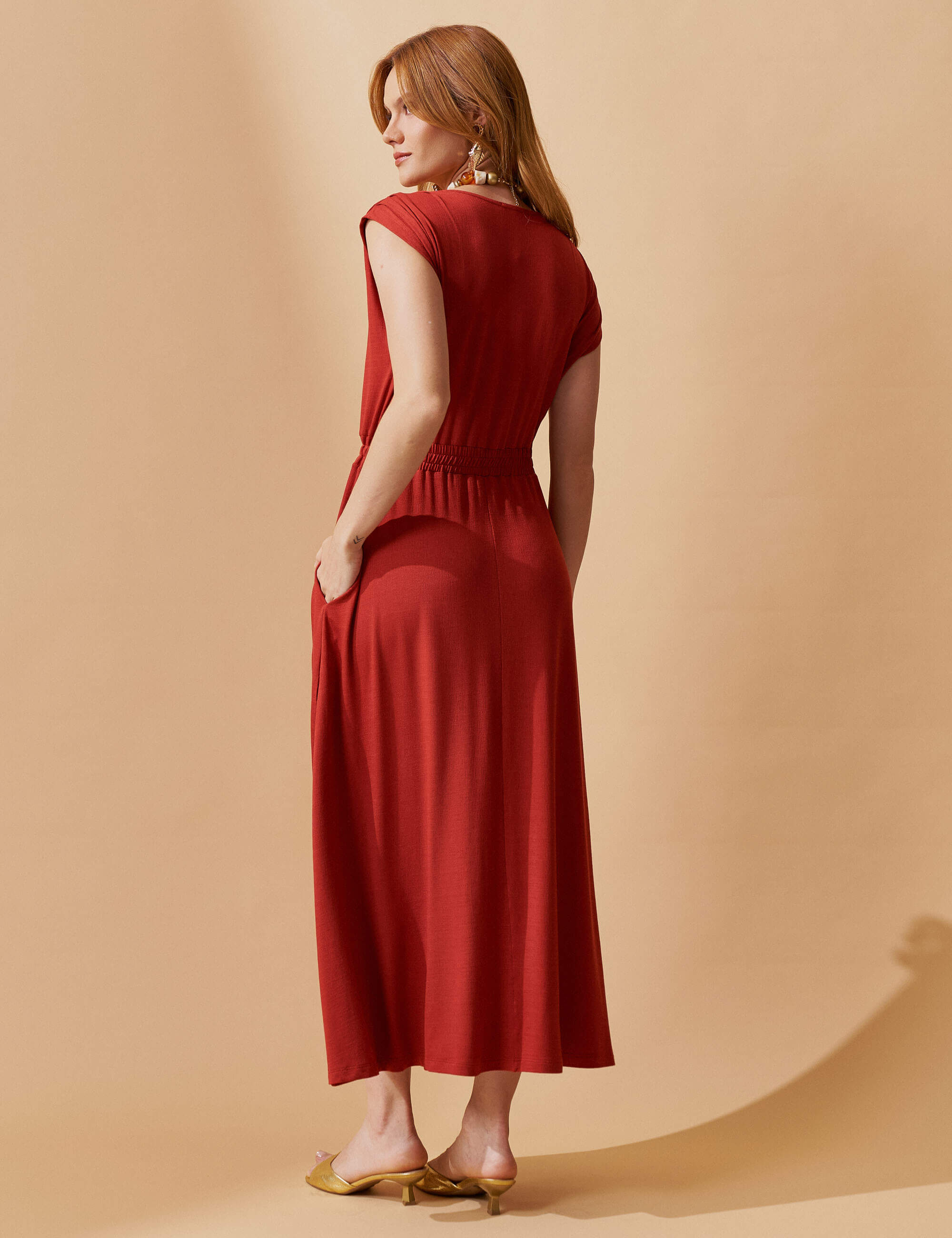 Vestido Vicenza Gione Marrom Galápagos