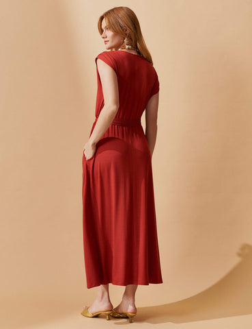 Vestido Vicenza Gione Marrom Galápagos