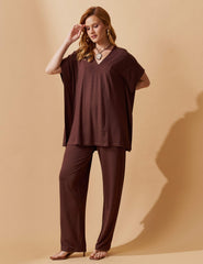 Conjunto Vicenza Glenda Marrom Natureza