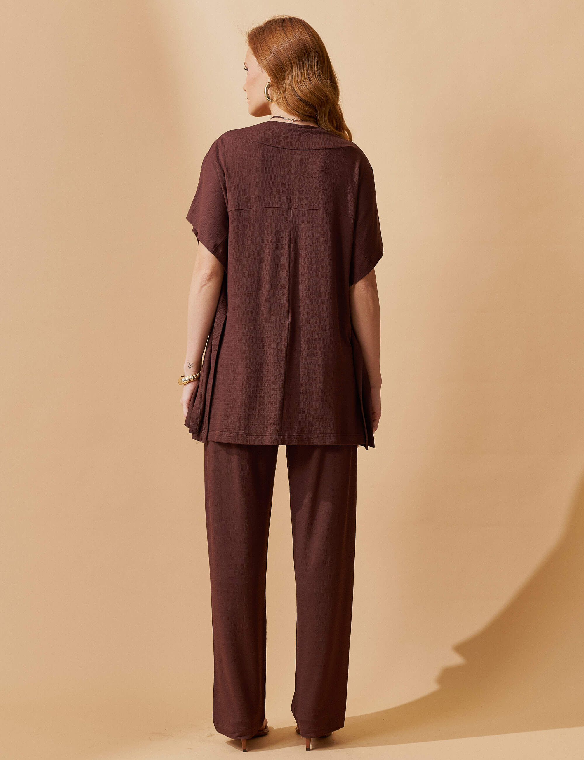 Conjunto Vicenza Glenda Marrom Natureza