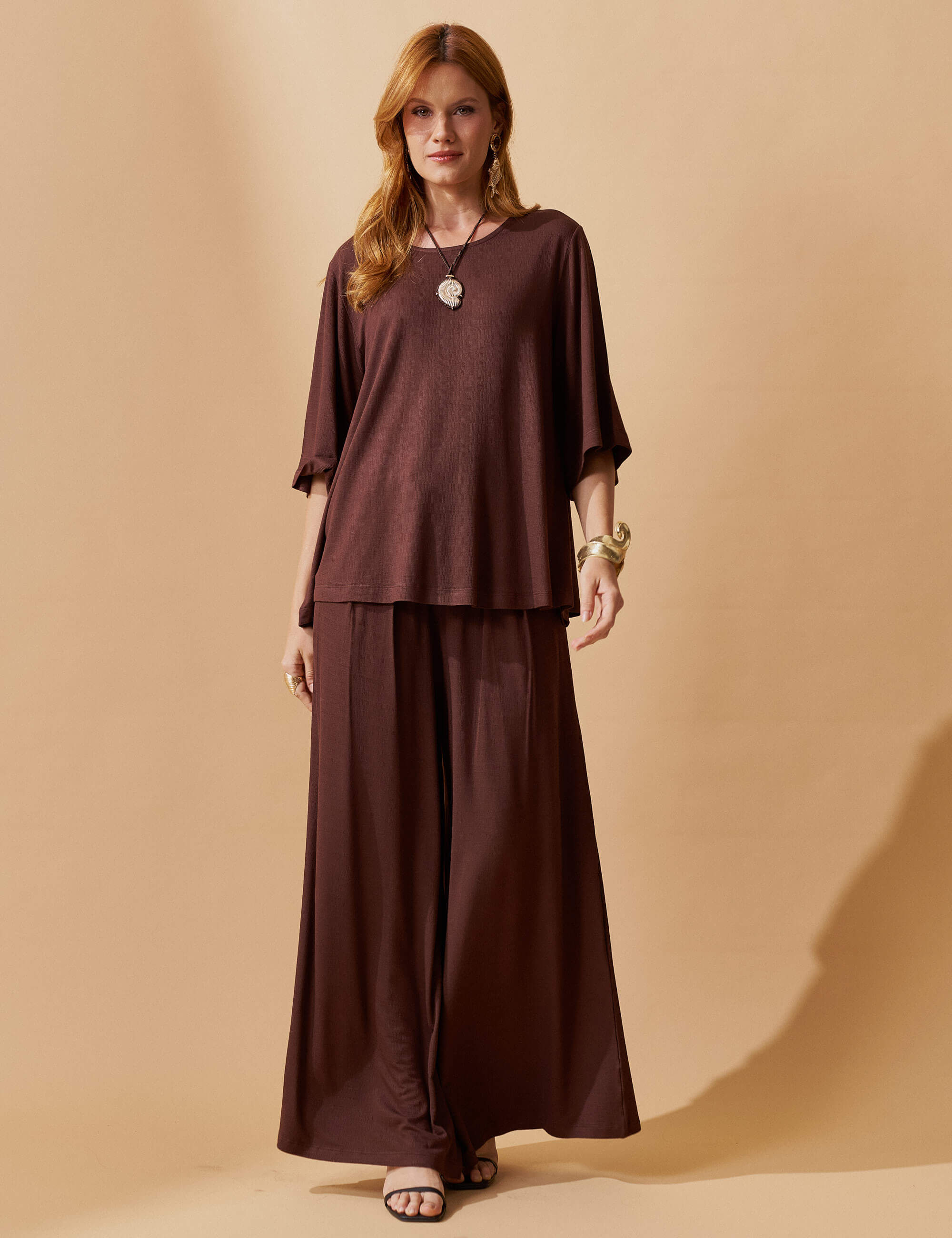 Conjunto Vicenza Gale Marrom Natureza