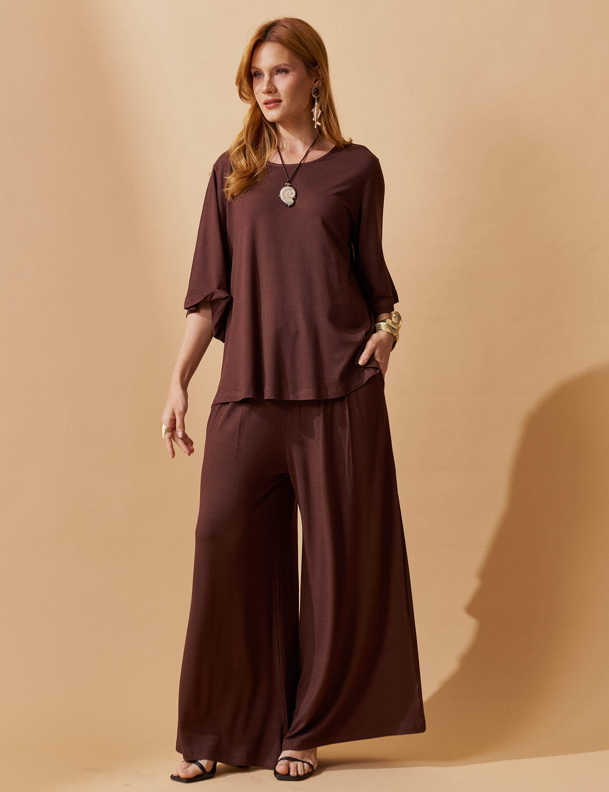 Conjunto Vicenza Gale Marrom Natureza