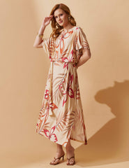 Vestido Estampado Griselda Creme