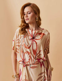 Vestido Estampado Griselda Creme