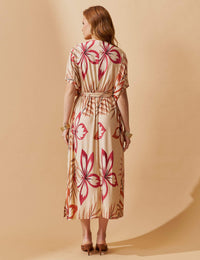 Vestido Estampado Griselda Creme