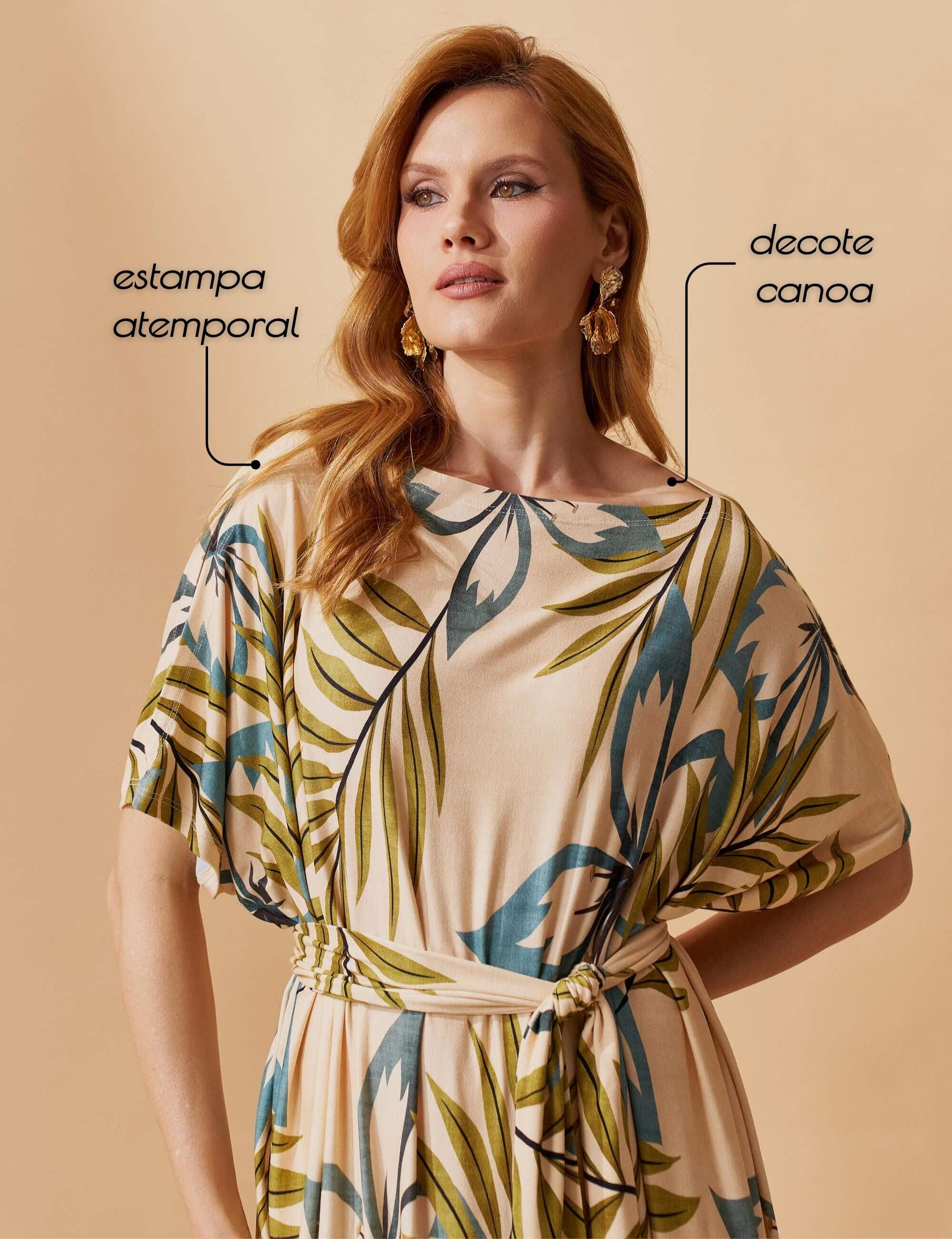 Vestido Estampado Griselda Off White