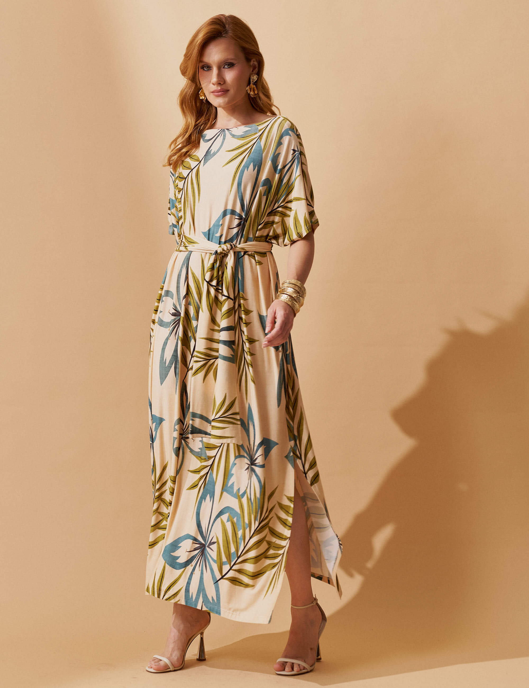 Vestido Estampado Griselda Off White