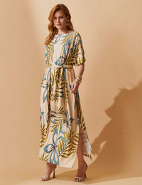 Vestido Estampado Griselda Off White