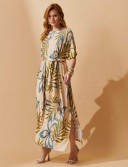 Vestido Estampado Griselda Off White