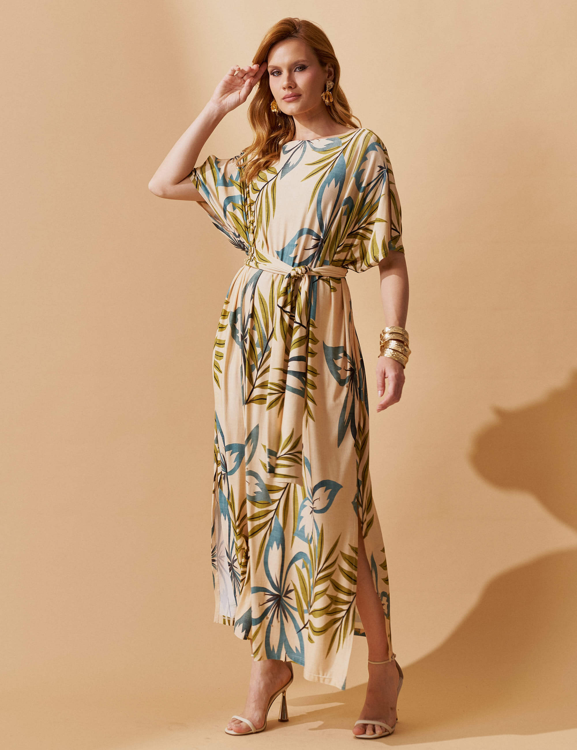 Vestido Estampado Griselda Off White