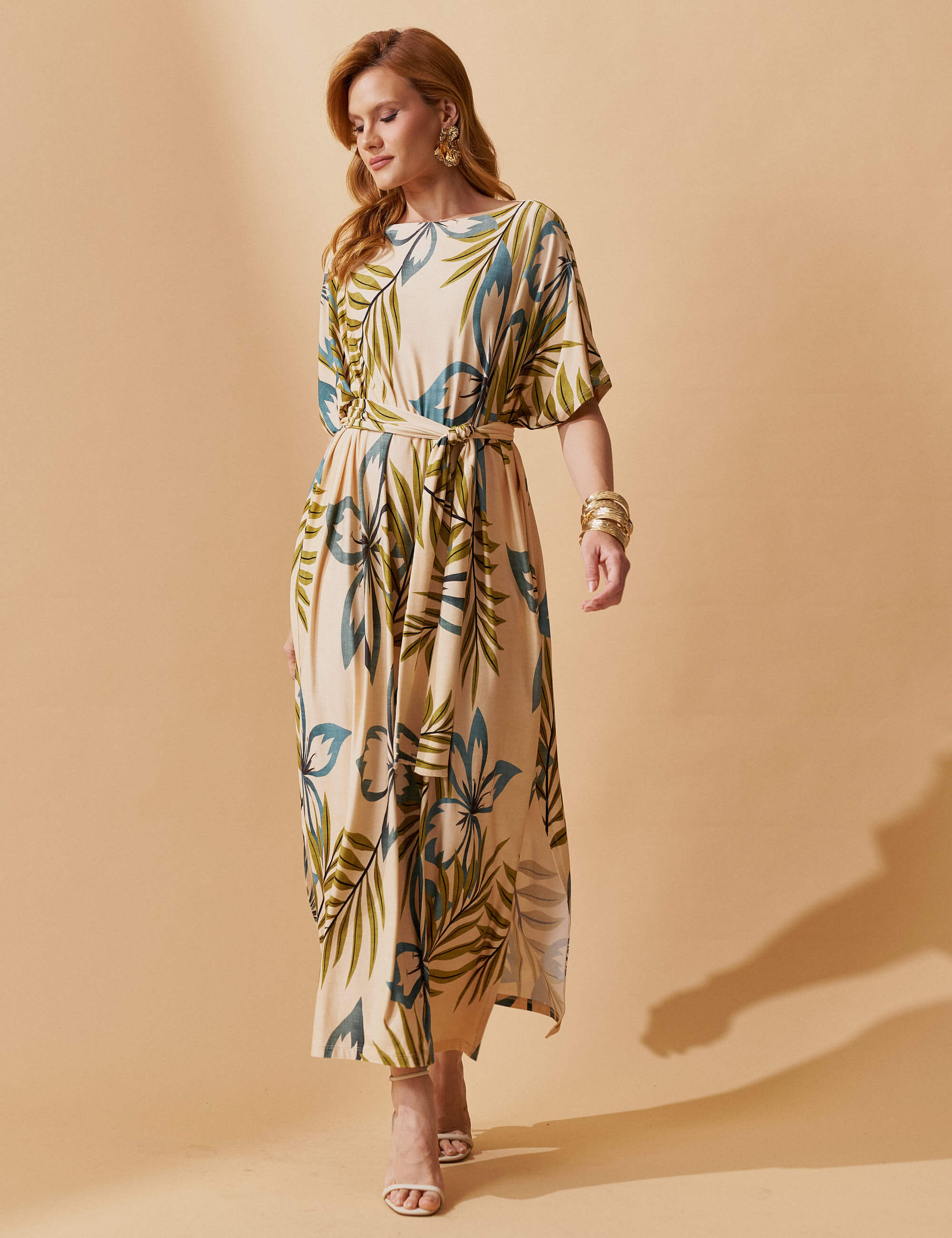 Vestido Estampado Griselda Off White