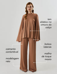 Calça Marluce Mocha Mousse