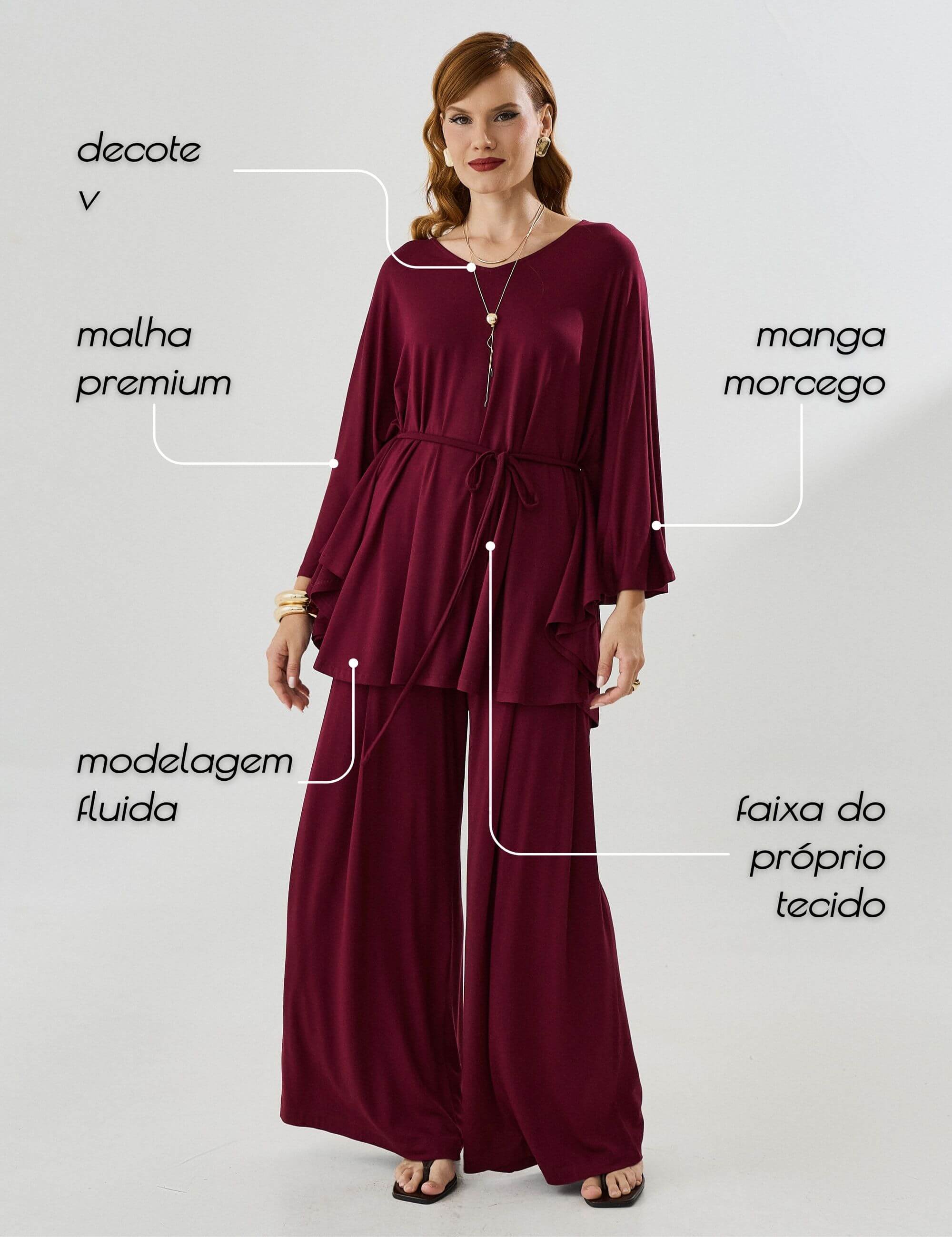 Blusa Moema Bordo