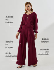Calça Moema Bordo