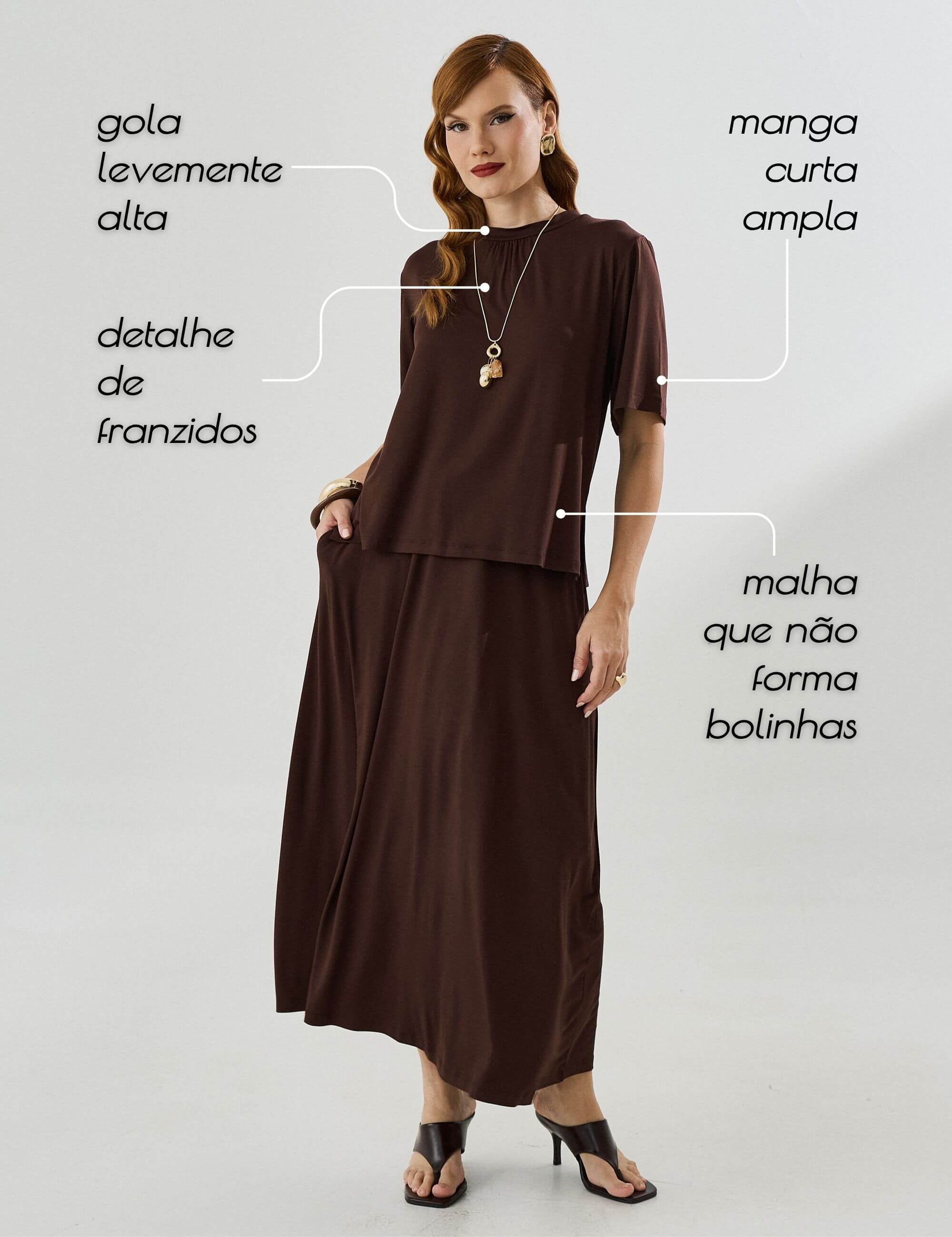 Blusa Magna Marrom Natureza