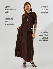 Blusa Magna Marrom Natureza