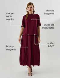 Blusa Magna Bordo