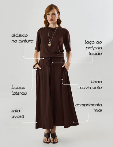 Saia Magna Marrom Natureza