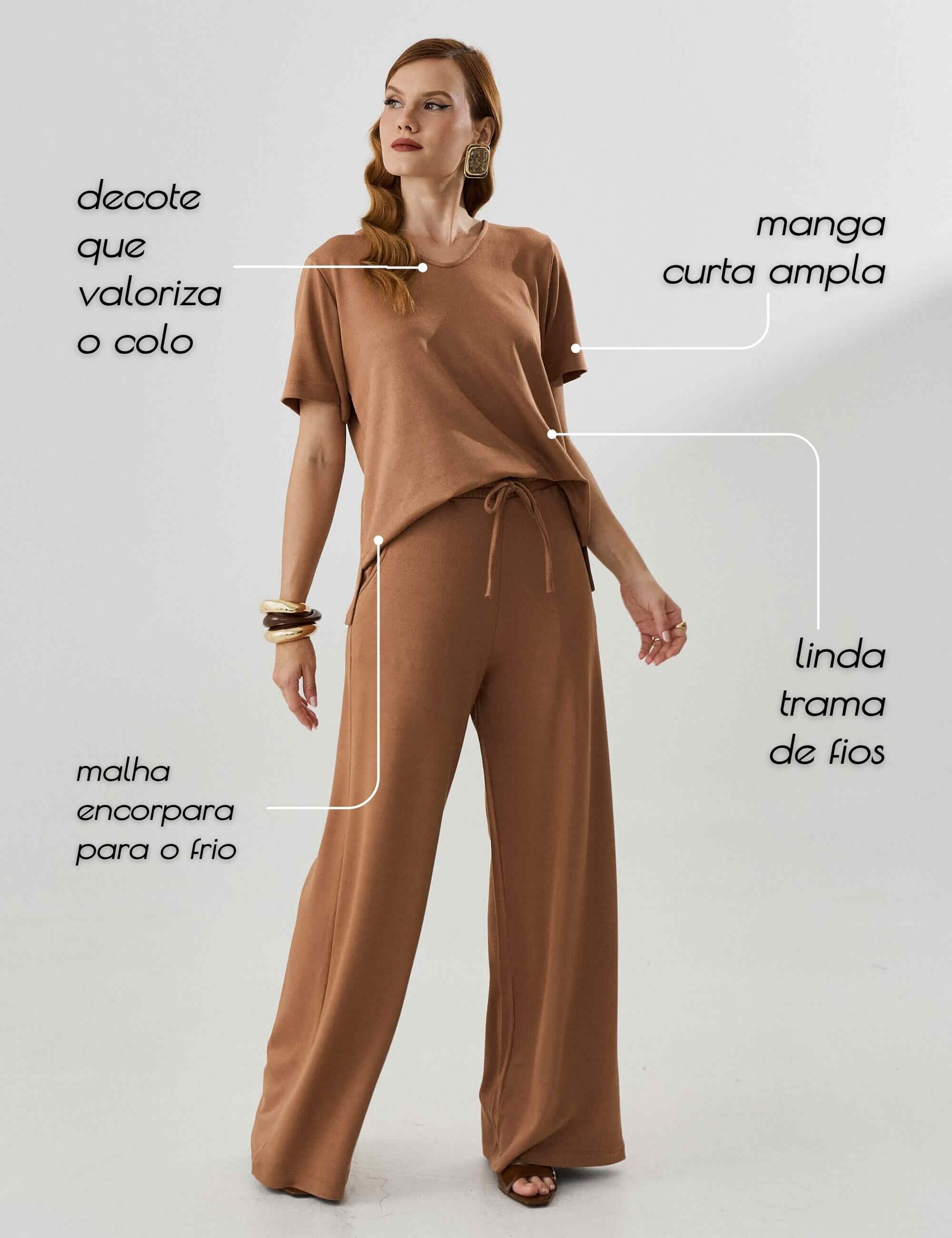 Blusa Copenhagem Maura Mocha Mousse