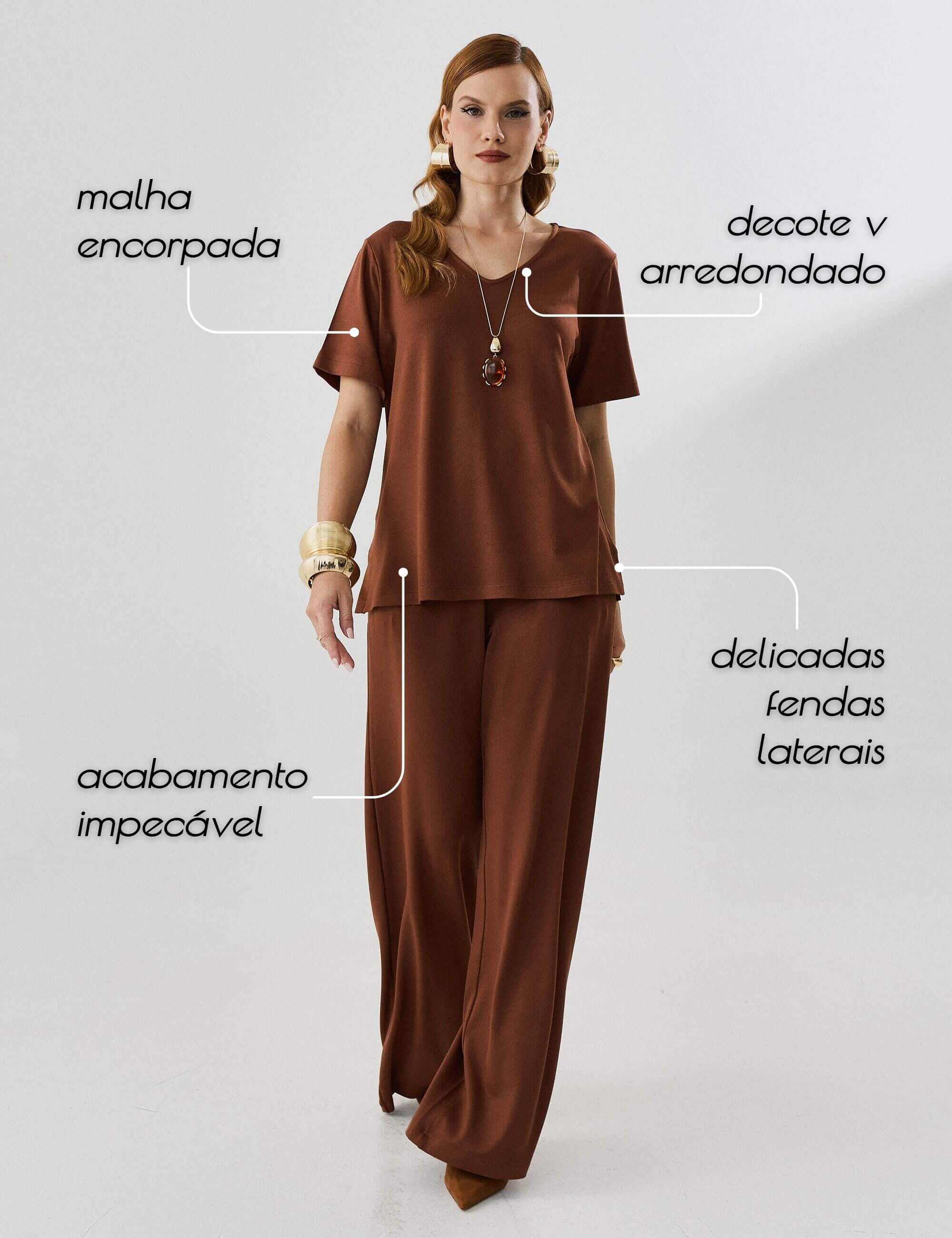 Blusa Copenhagem Maura Marrom Tamara