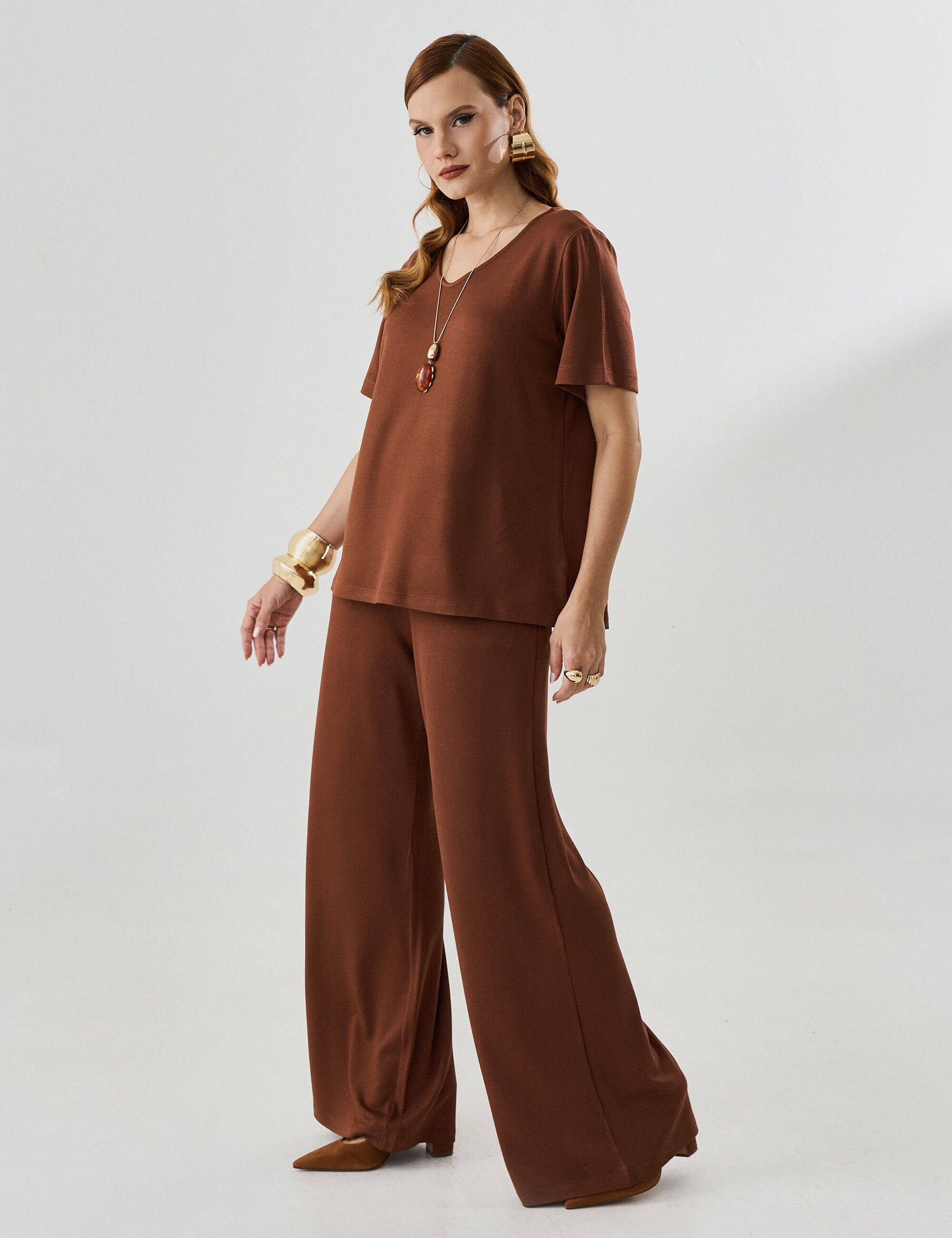 Calça Copenhagem Magali Marrom Tamara