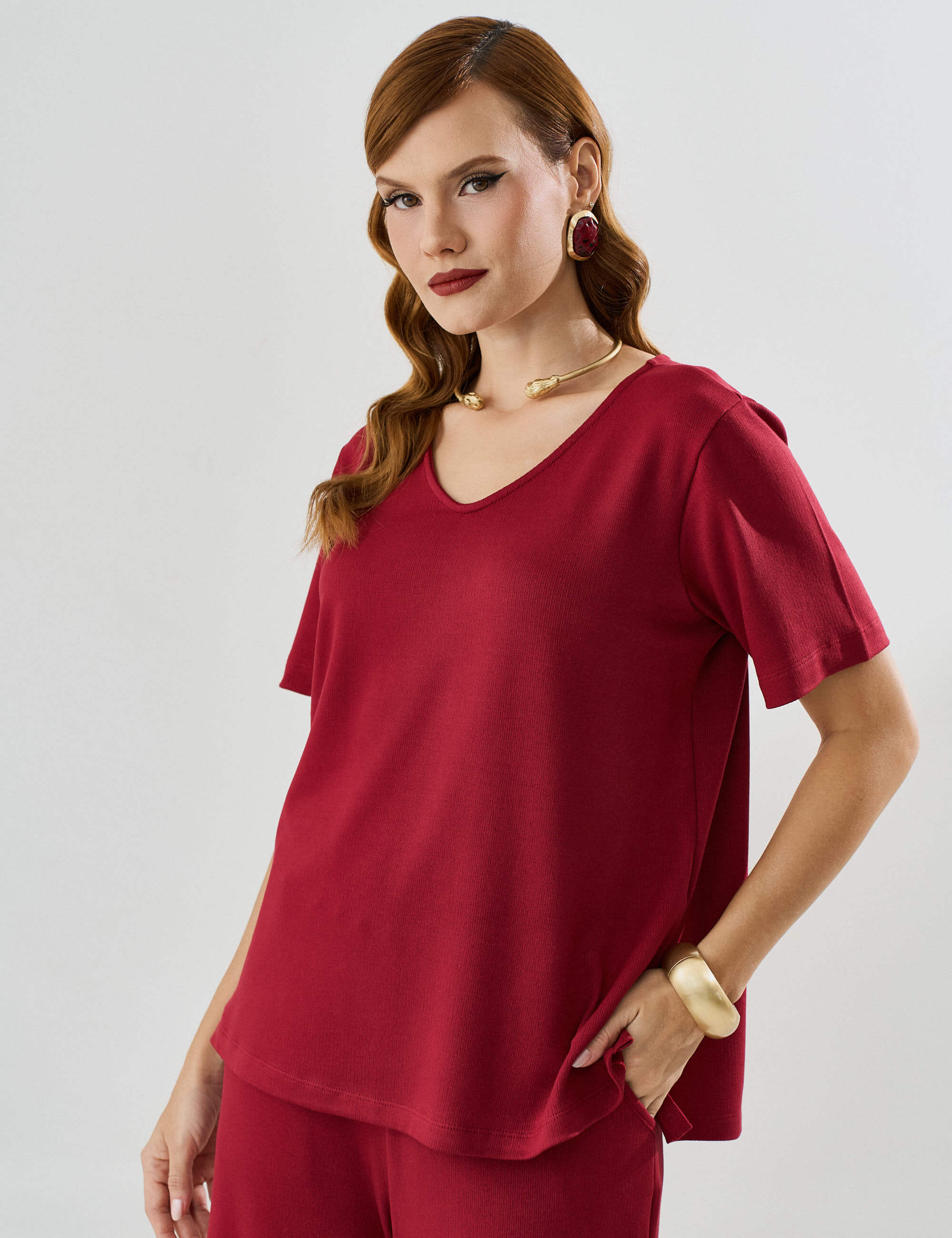 Blusa Copenhagem Maura Vermelho Hip Hop