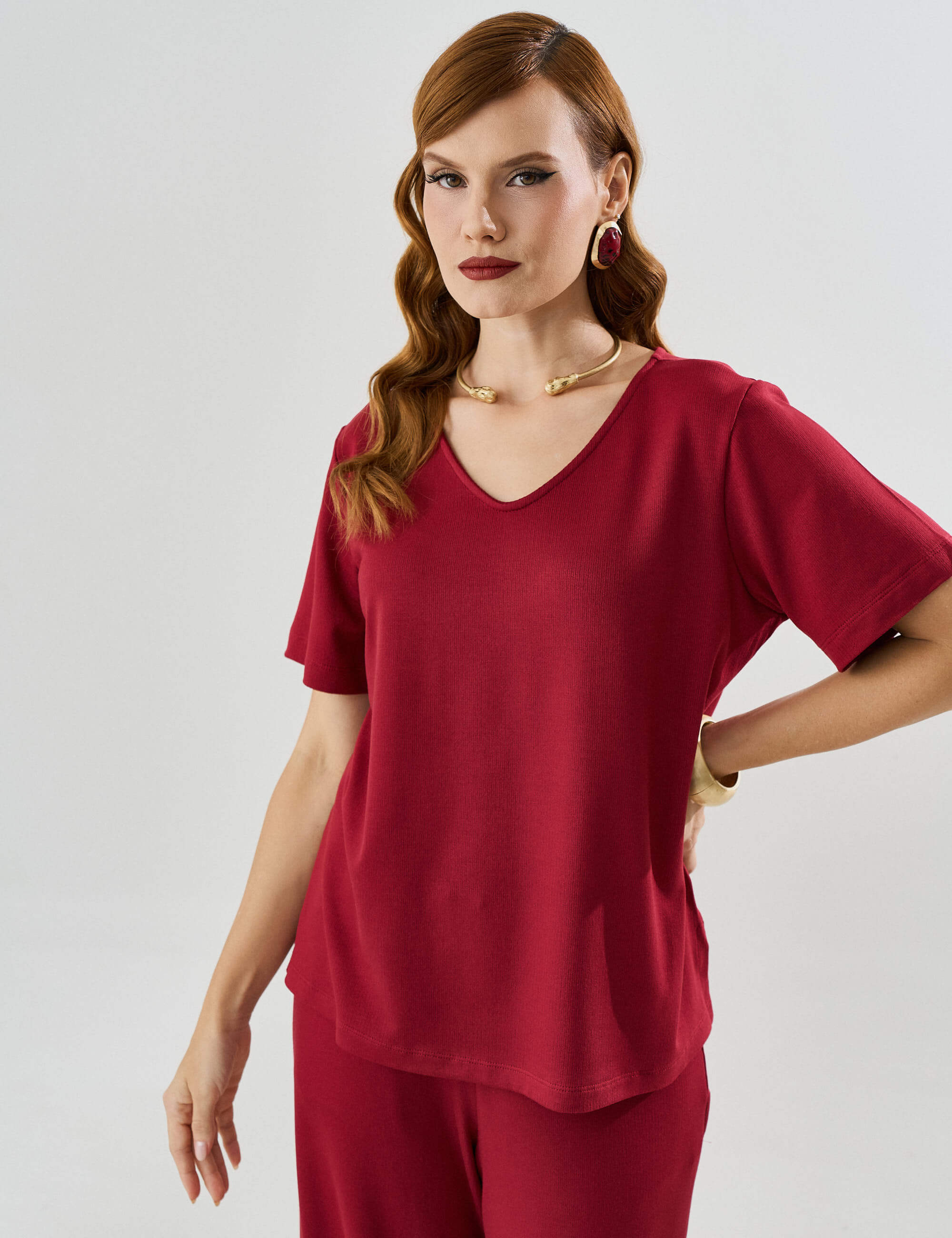 Blusa Copenhagem Maura Vermelho Hip Hop
