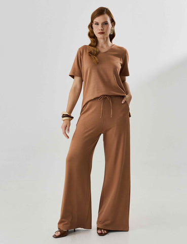 Calça Copenhagem Magali Mocha Mousse