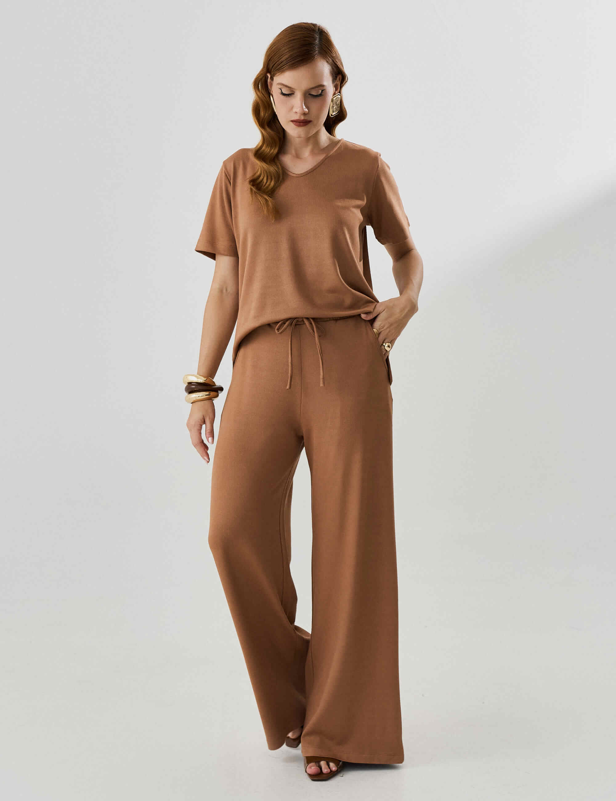 Calça Copenhagem Magali Mocha Mousse