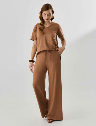 Calça Copenhagem Magali Mocha Mousse