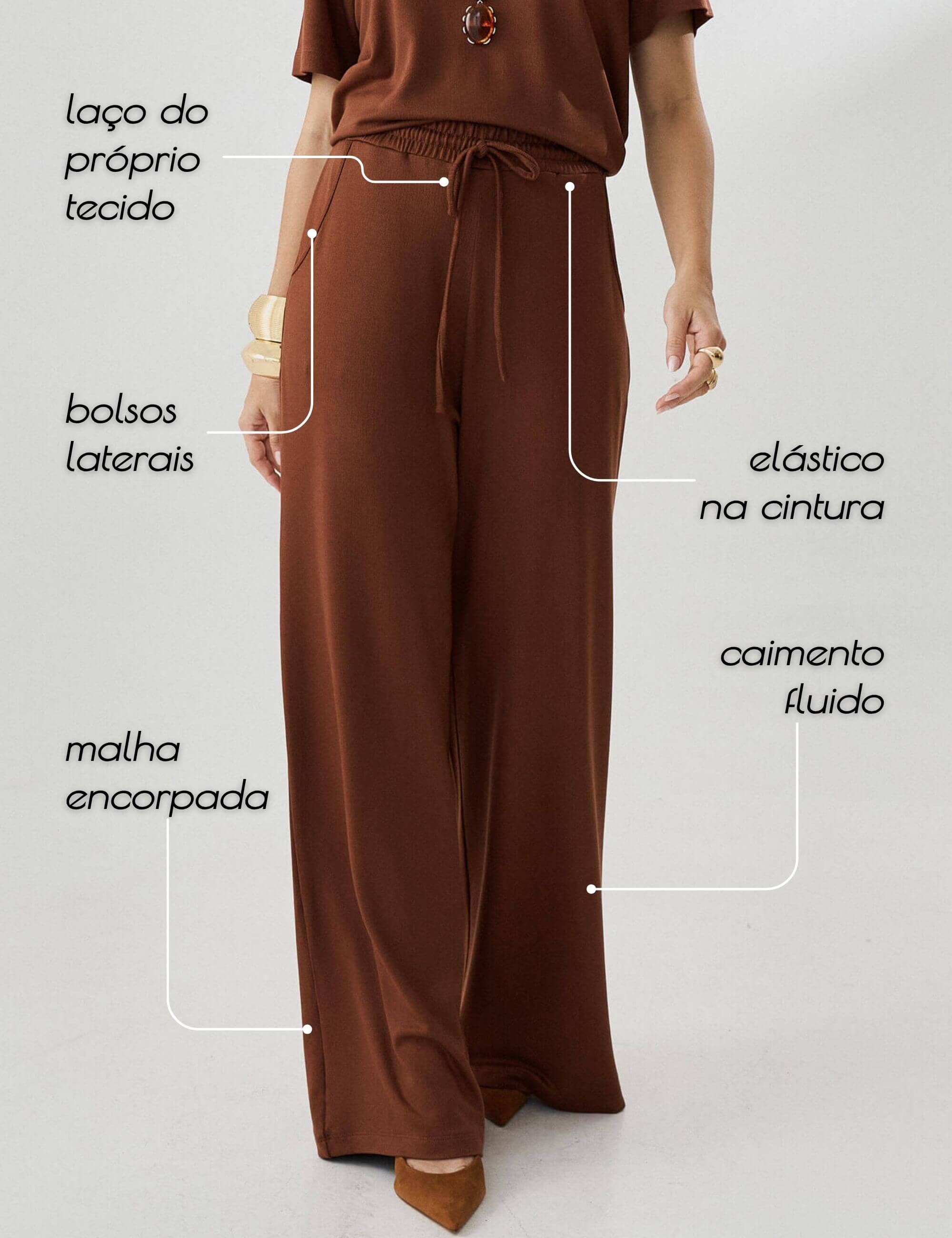 Calça Copenhagem Magali Marrom Tamara