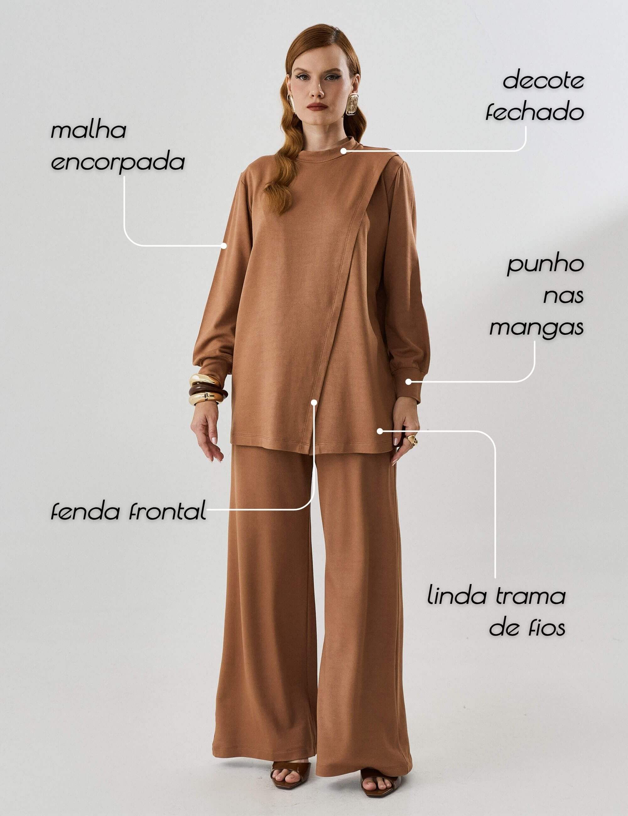 Blusa Copenhagem Meire Mocha Mousse