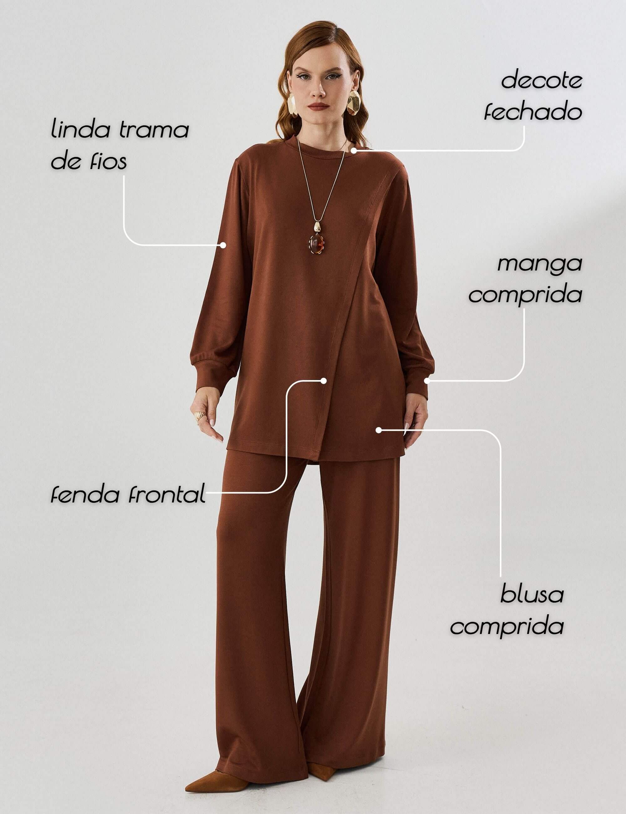 Blusa Copenhagem Meire Marrom Tamara
