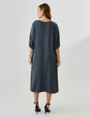 Vestido Vicenza Matilde Cinza Astro