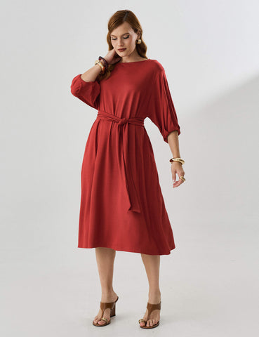 Vestido Vicenza Matilde Marrom Galápagos