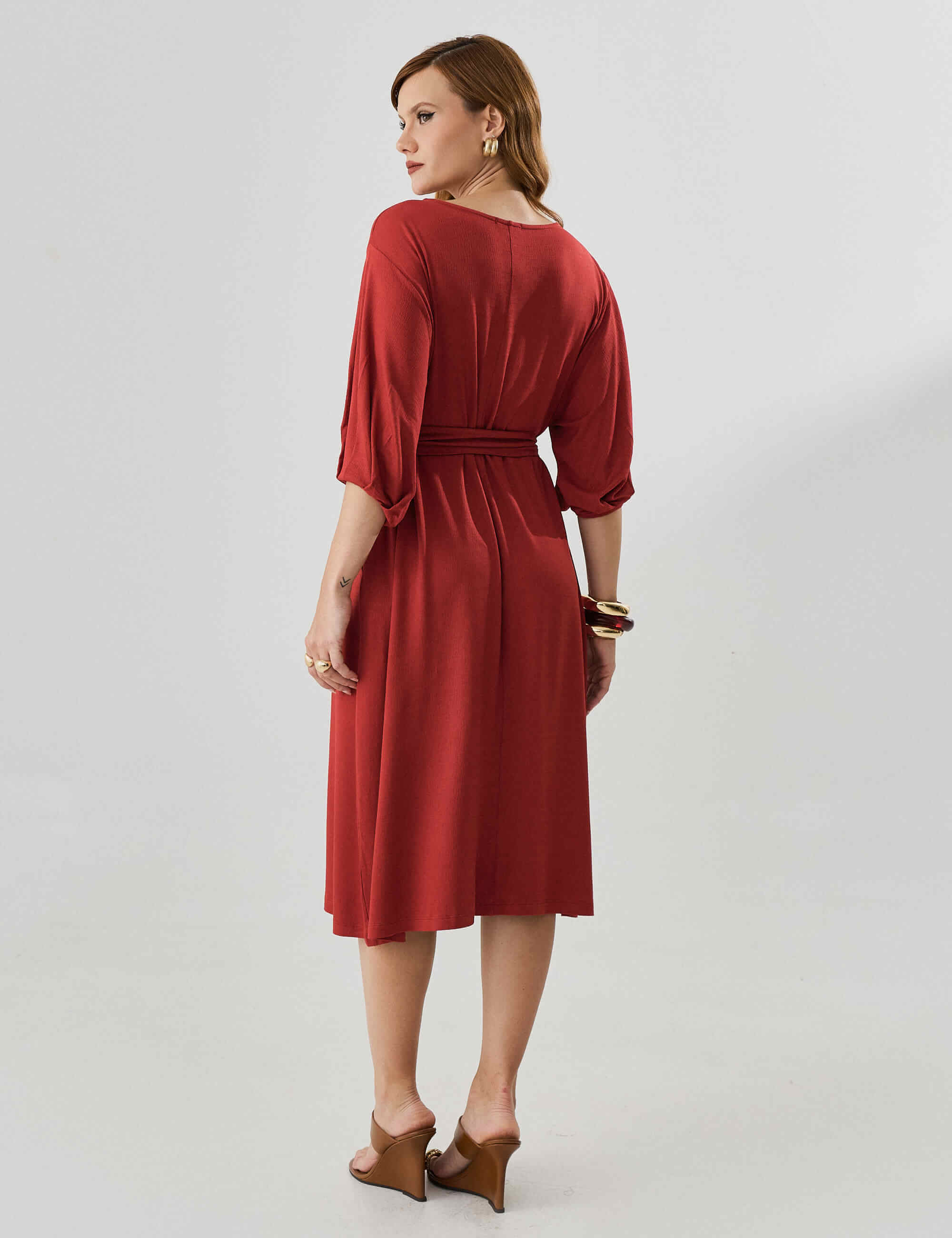 Vestido Vicenza Matilde Marrom Galápagos