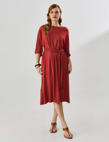 Vestido Vicenza Matilde Marrom Galápagos