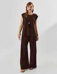 Blusa Vicenza Malu Marrom Natureza