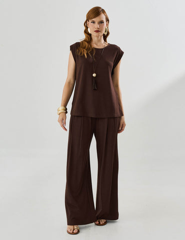 Blusa Vicenza Malu Marrom Natureza