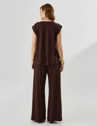 Blusa Vicenza Malu Marrom Natureza