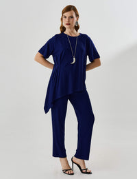 Blusa Vicenza Madalena Azul Profundo