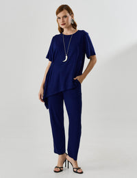 Blusa Vicenza Madalena Azul Profundo