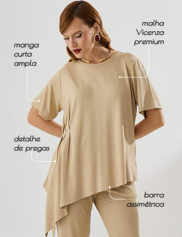 Blusa Vicenza Madalena Bege MPB