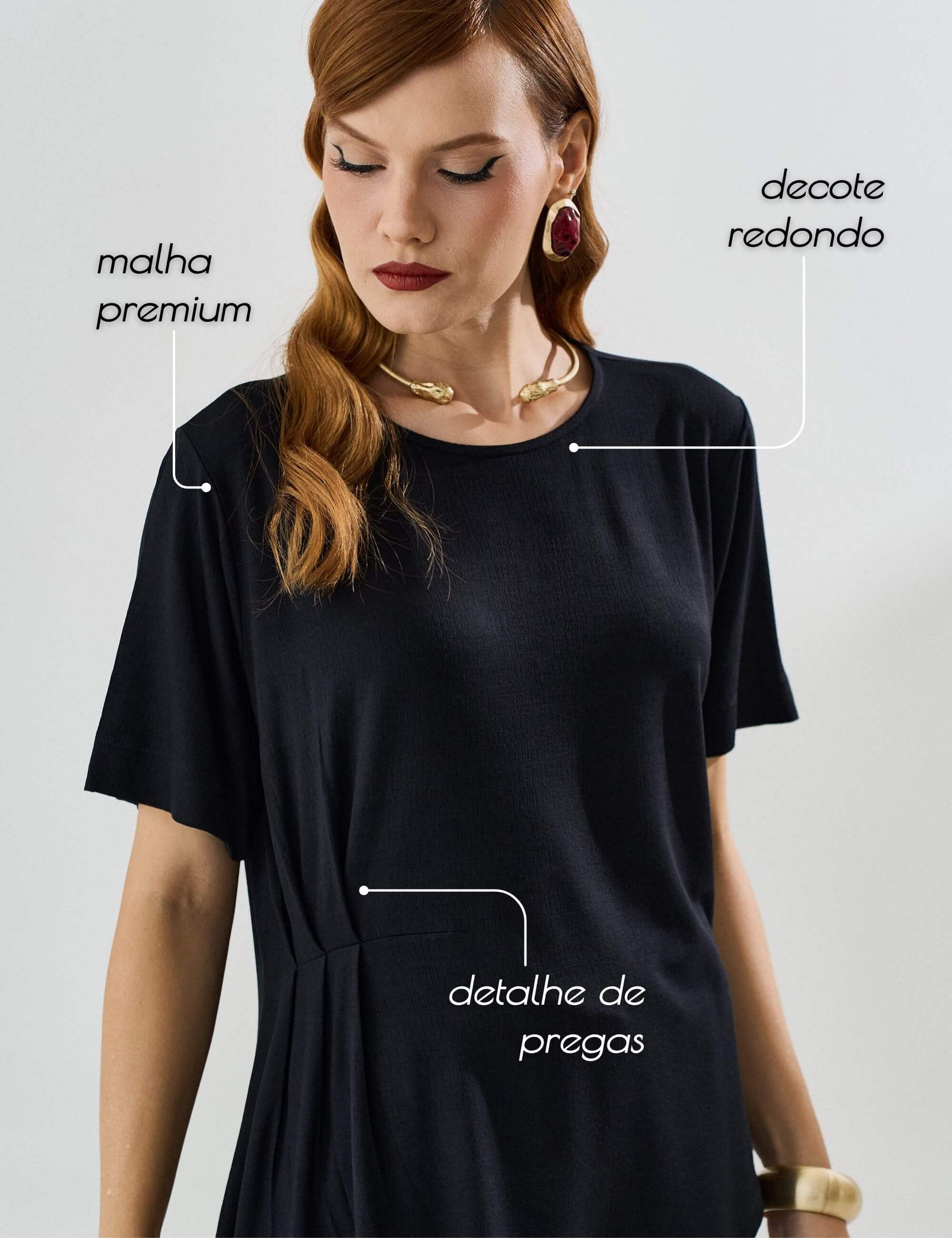 Blusa Vicenza Madalena Preto