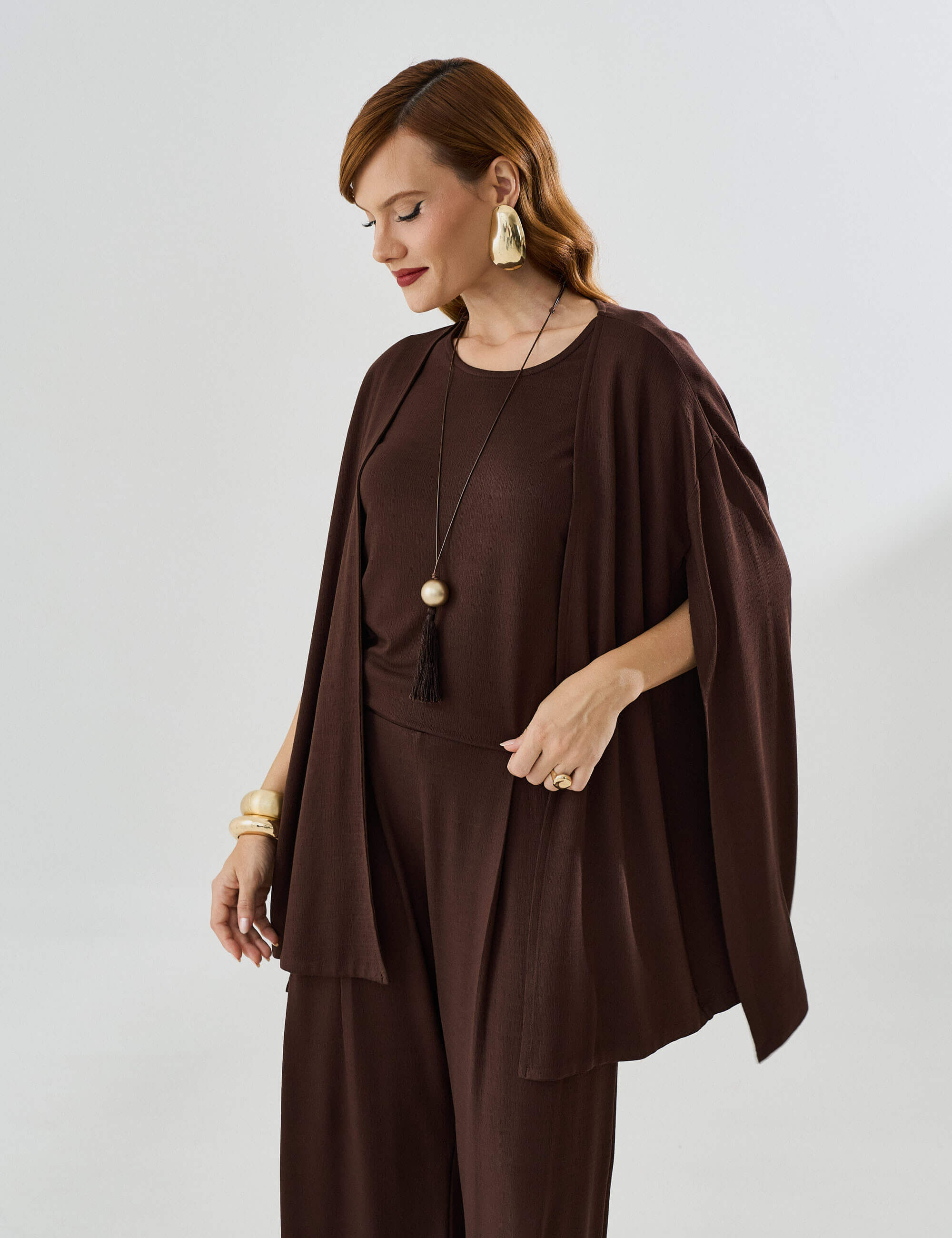 Cardigan Vicenza Mariah Marrom Natureza
