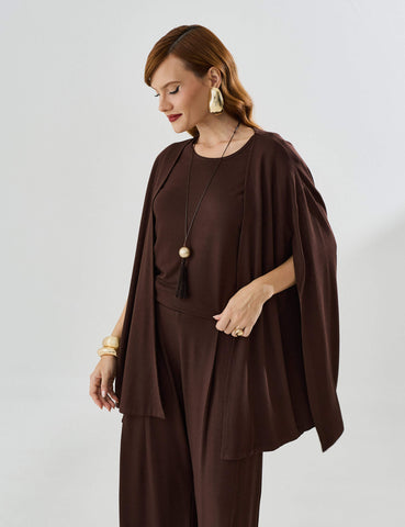 Cardigan Vicenza Mariah Marrom Natureza