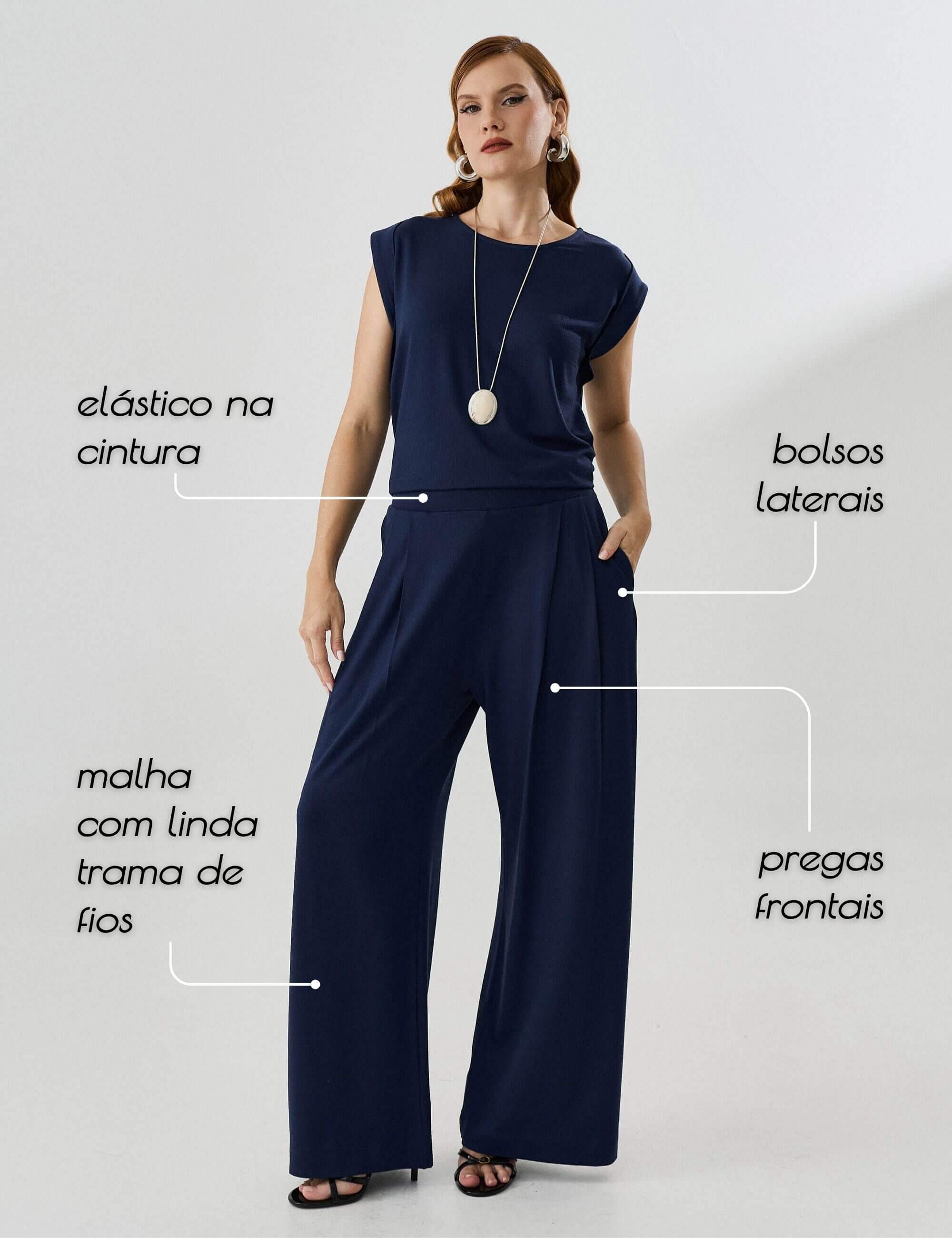 Calça Vicenza Monica Azul Marinho